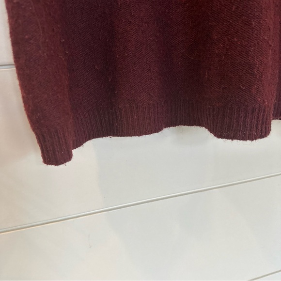 Title Nine Merino Wool Blend Hooded Sweater Dress Size S Burgundy J17 - Picture 5 of 9